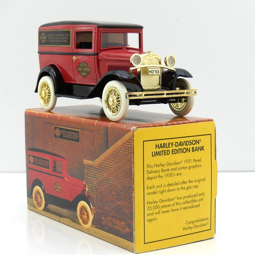 Harley-Davidson 1931 Panel Delivery Bank Limited Edition Die Cast w/ Box 1993